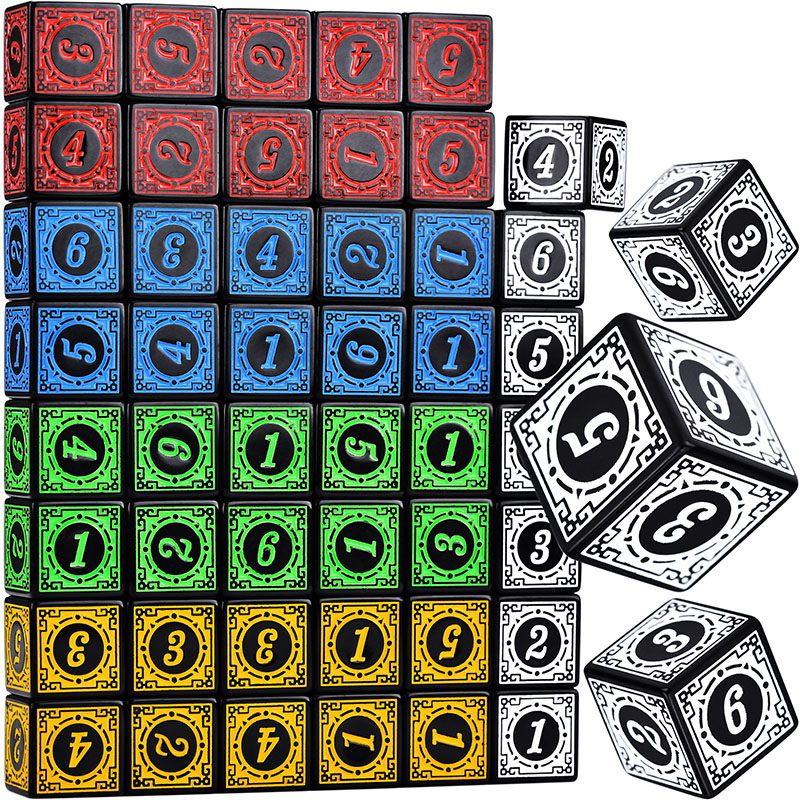 Party Games Group - 10PCS/Set Acrylic Dice Set D6 Carved