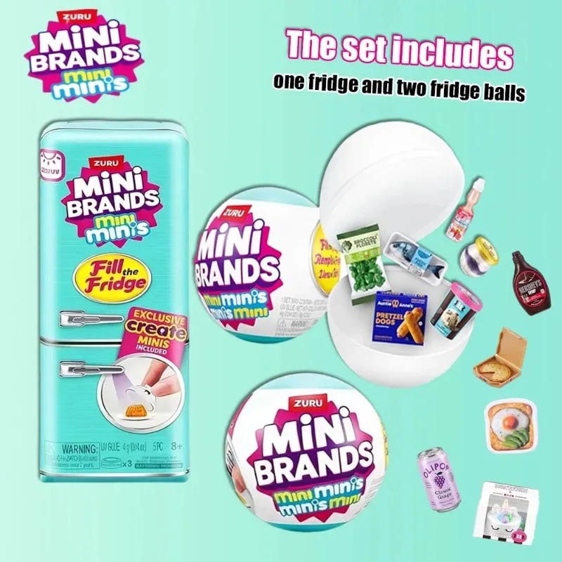 Party Games Mini - ZURU Mini refrigerator set mini brand