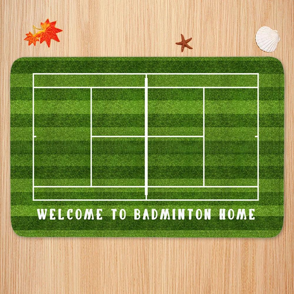 Sports Theme Carpet Mat Tennis - Badminton Set Garden recension och pris
