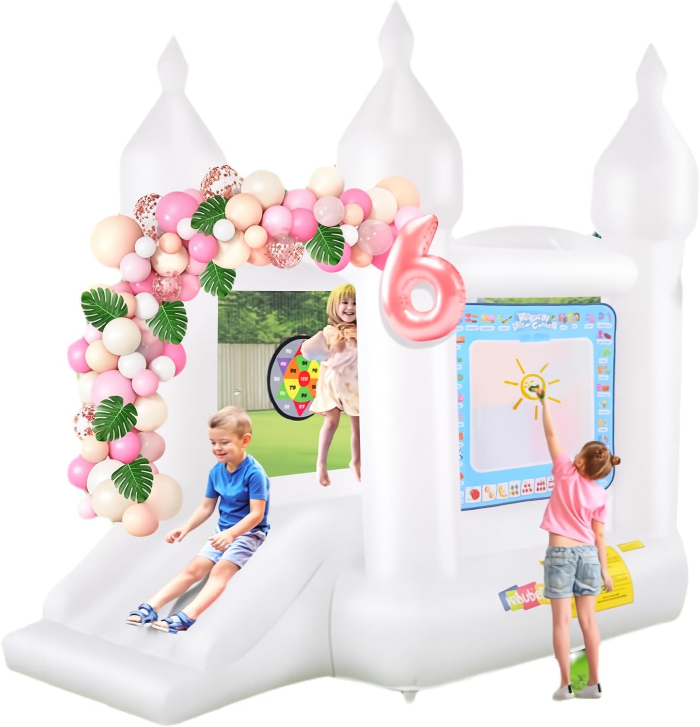 Inflatable Bounce House with S - Party Games Using Balloons recension och pris