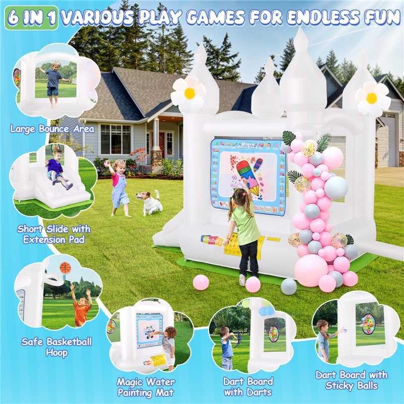 Inflatable Bounce House with S - Party Games Using Balloons recension och pris