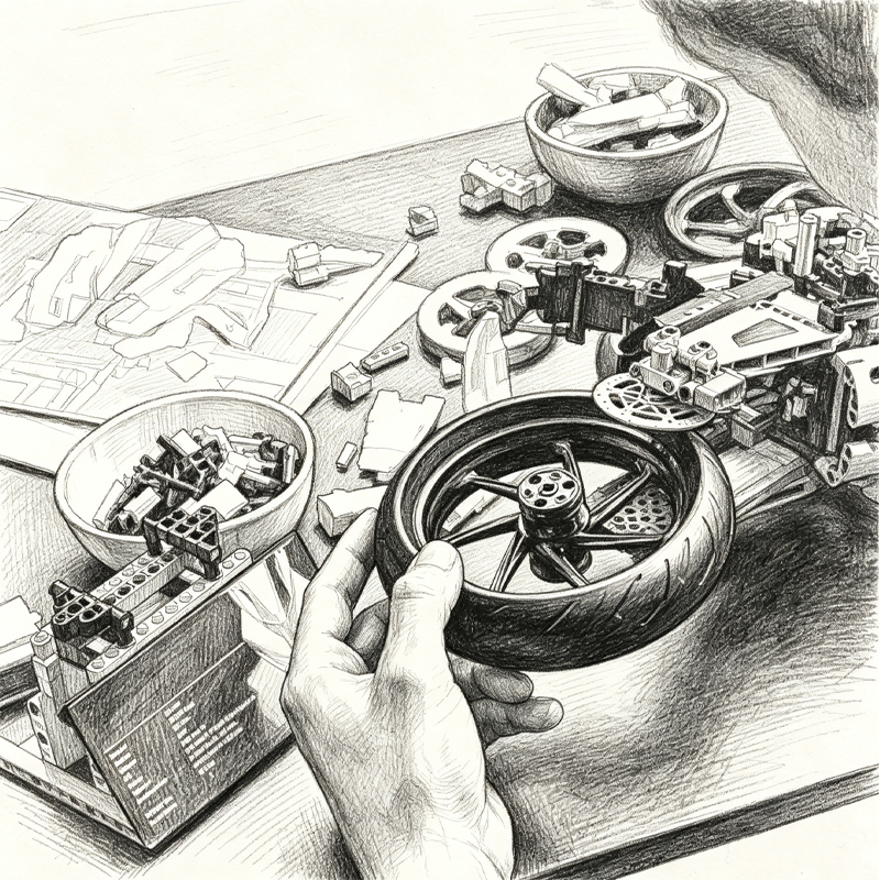Motorcycle Building Bocks Simu - Party Games Group recension och pris