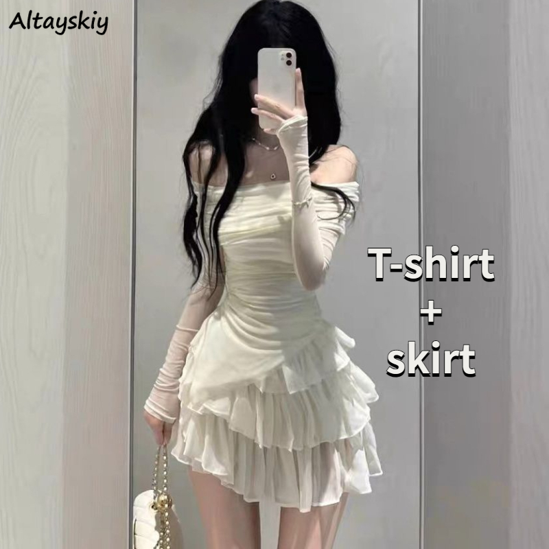 Skirts Sets Women Summer Slim  - Party Games Mini recension och pris
