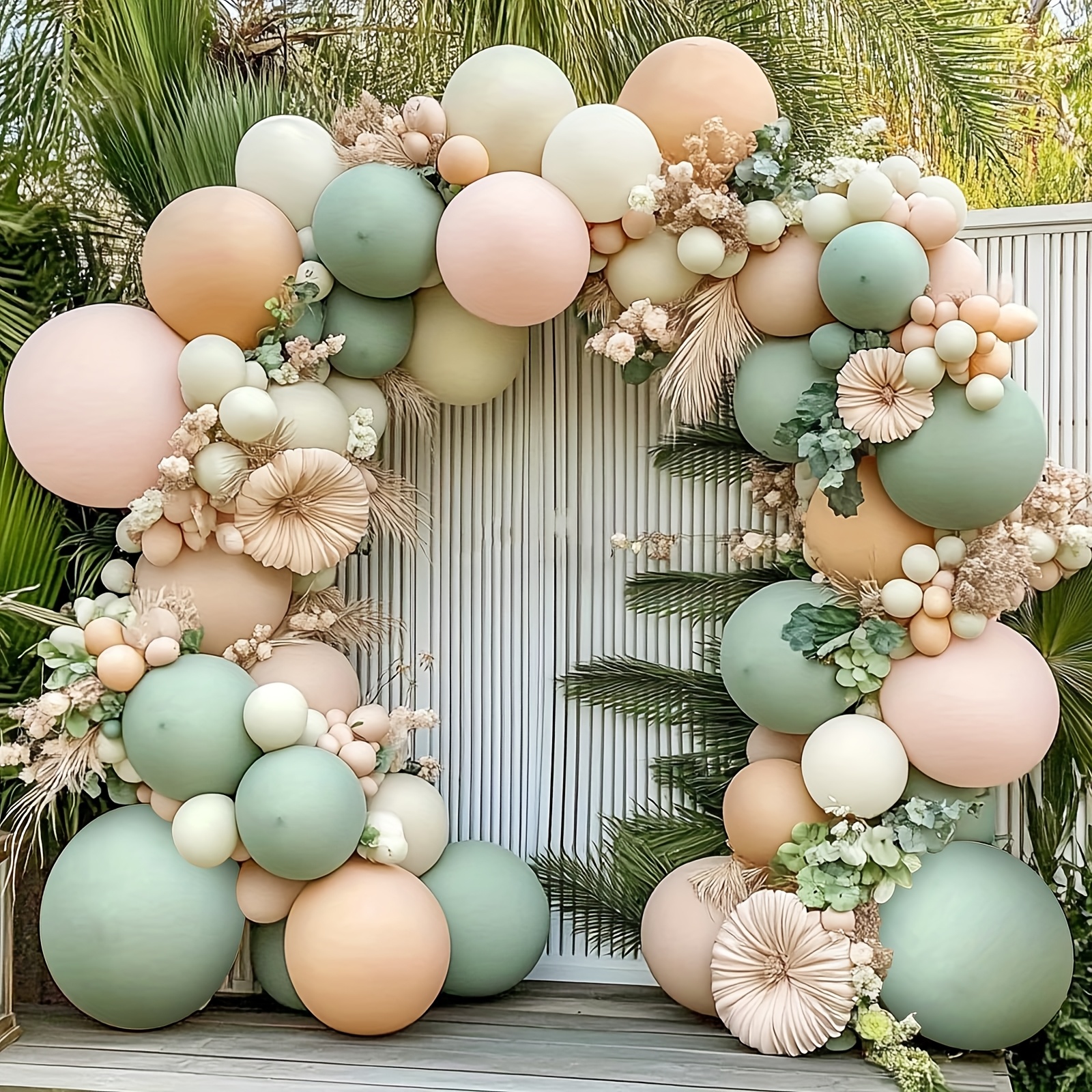 126pcs Dusty Green Pink Balloo - Party Games Using Balloons recension och pris