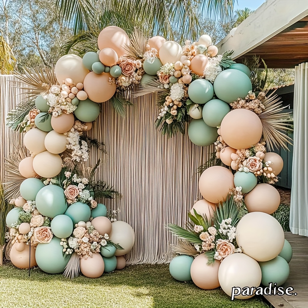 126pcs Dusty Green Pink Balloo - Party Games Using Balloons recension och pris