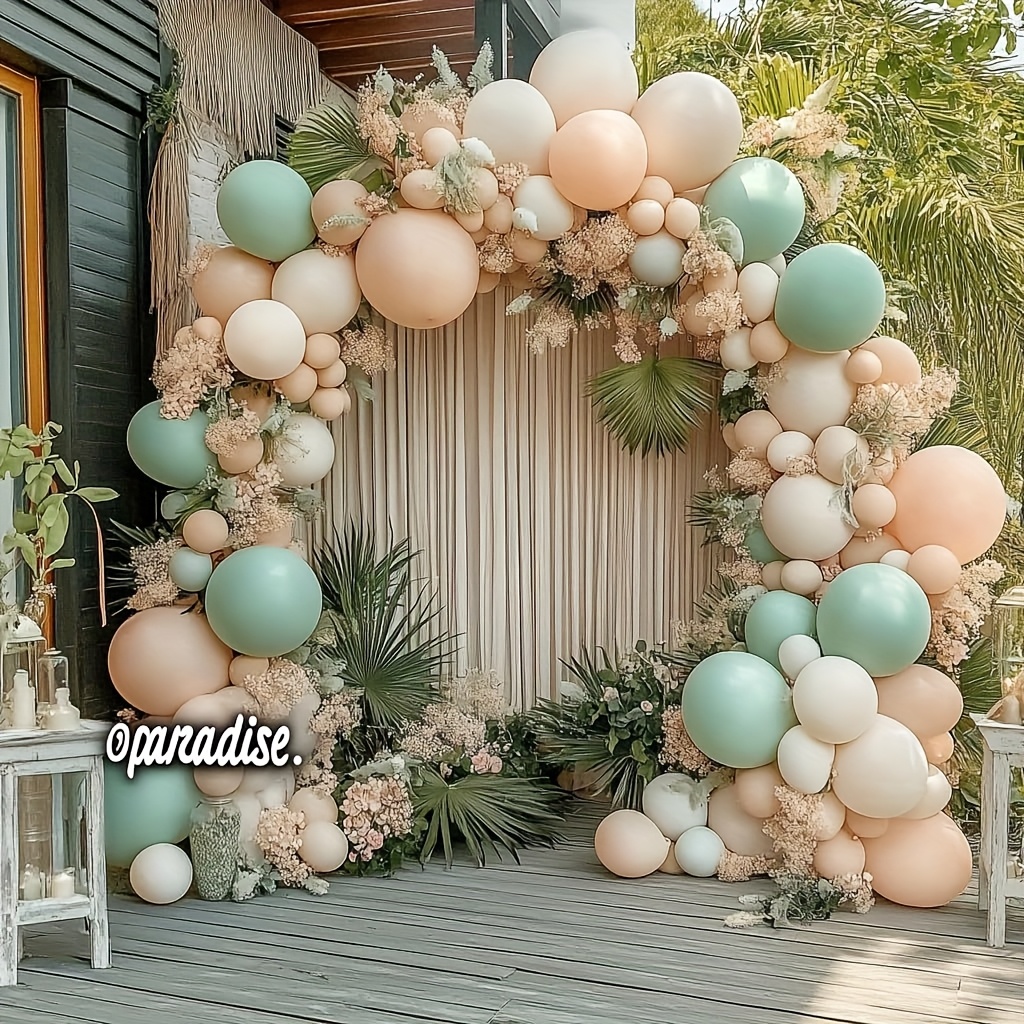 126pcs Dusty Green Pink Balloo - Party Games Using Balloons recension och pris