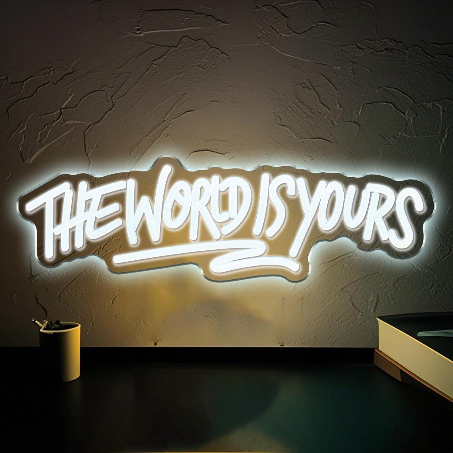 The World is Yours Neon Sign U - Party Games Birthday recension och pris