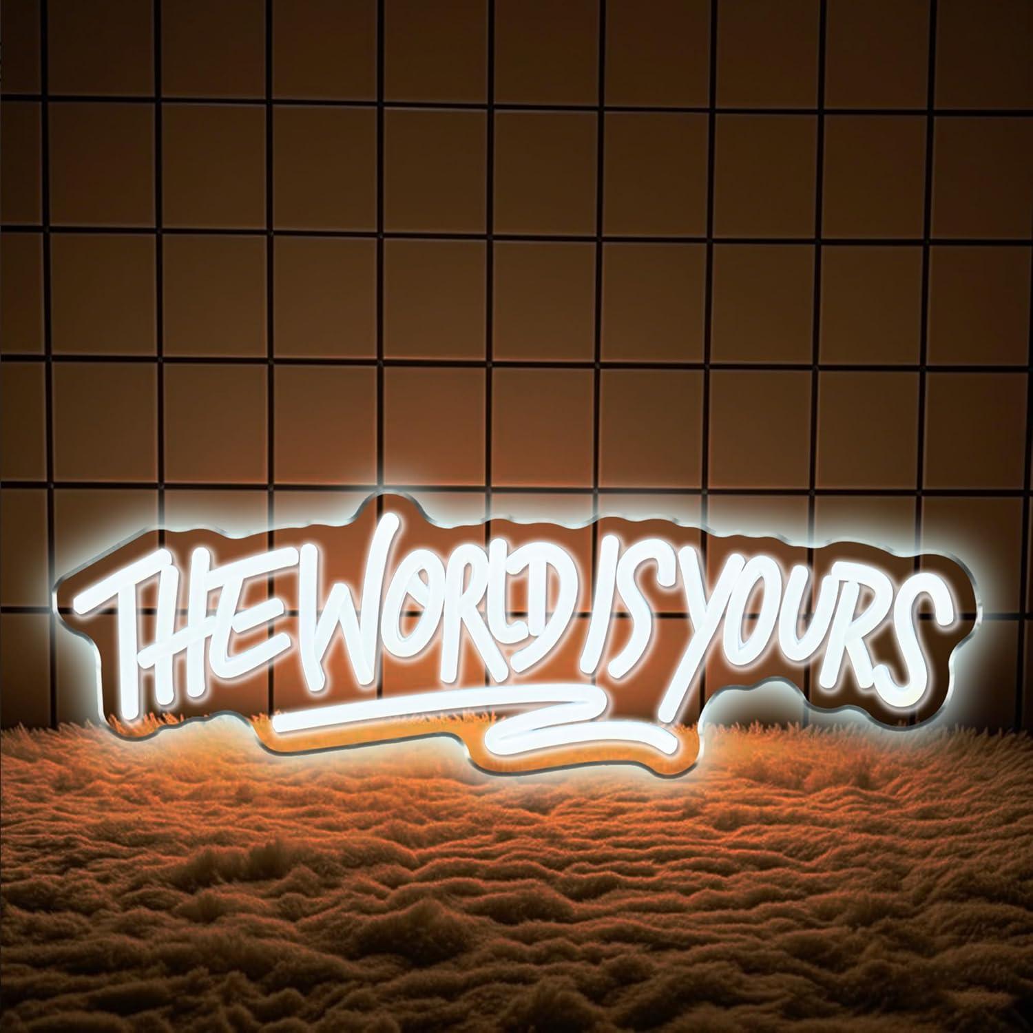 The World is Yours Neon Sign U - Party Games Birthday recension och pris