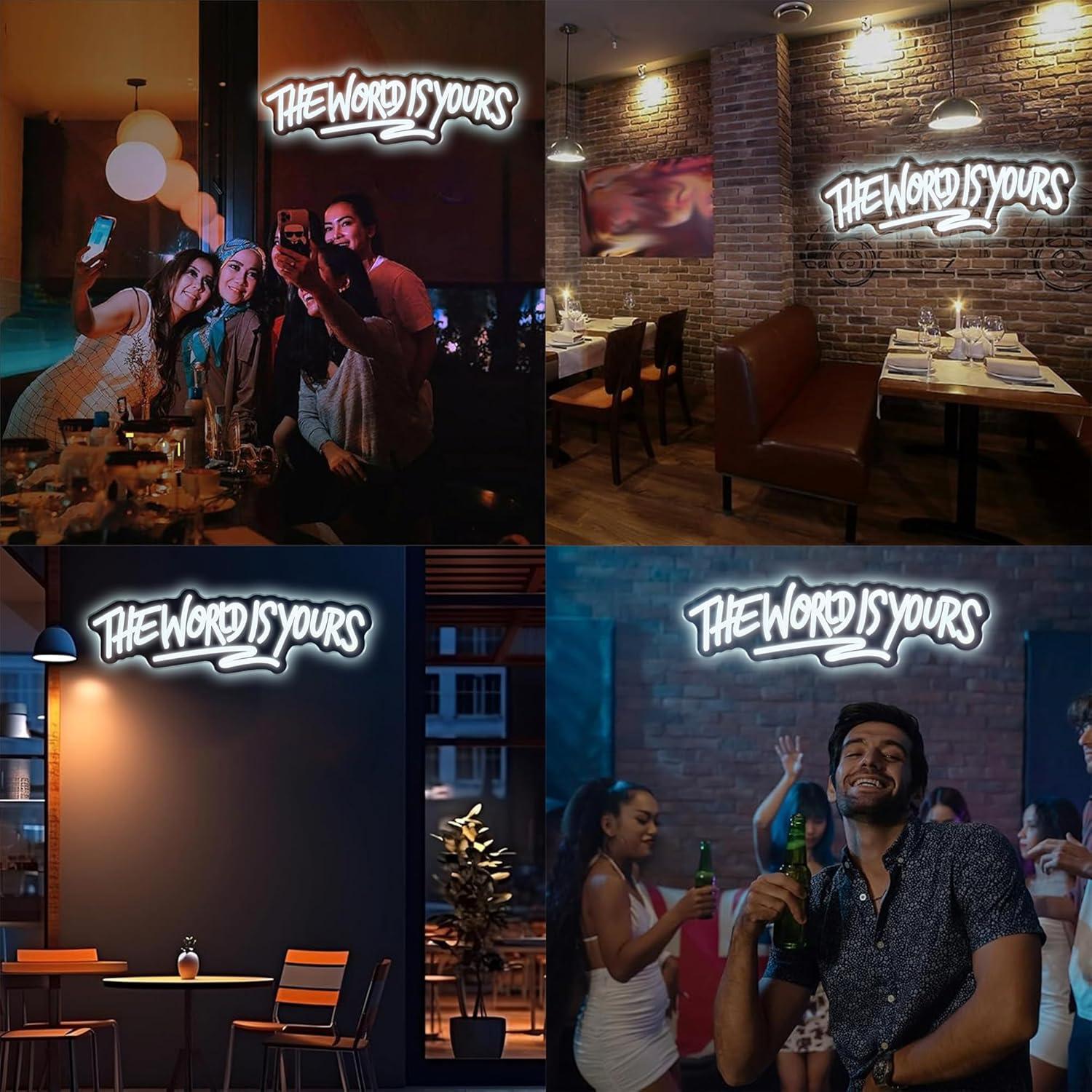 The World is Yours Neon Sign U - Party Games Birthday recension och pris