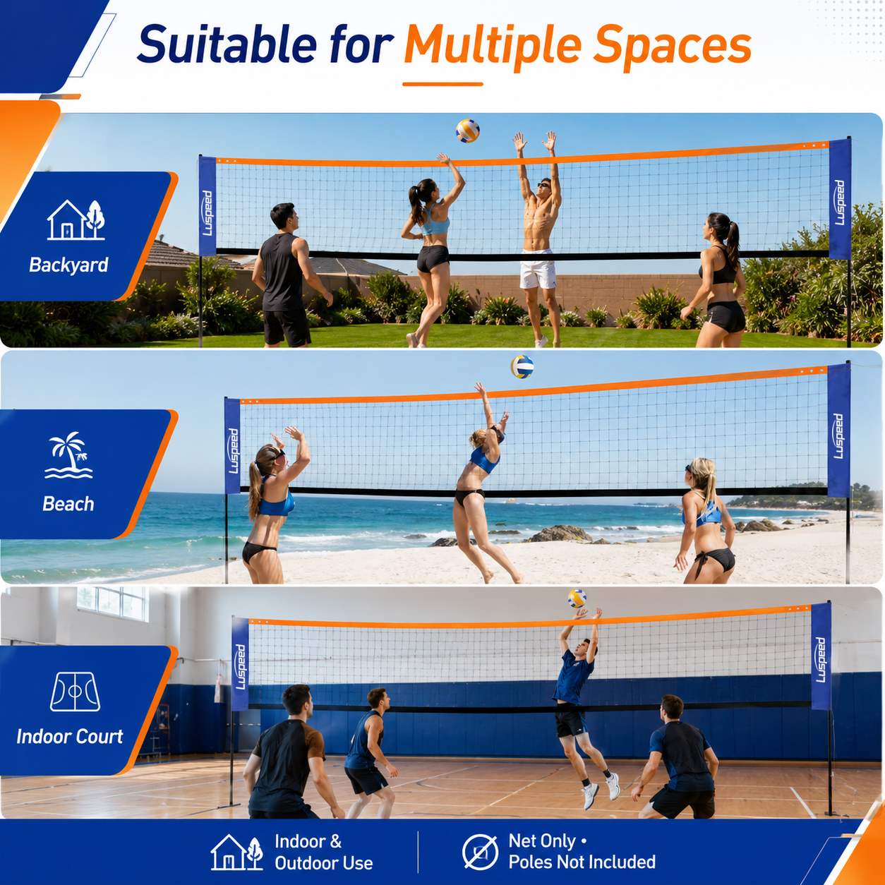 Portable Volleyball Net Outdoo - Badminton Set Garden recension och pris